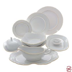 Столовый набор Repas Rococo с золот.полос.(25 предметов на 6 персон)
