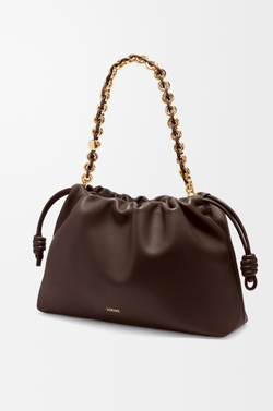 Loewe Большая сумка Flamenco из мягкой кожи ягненка наппа, темно-каштановый