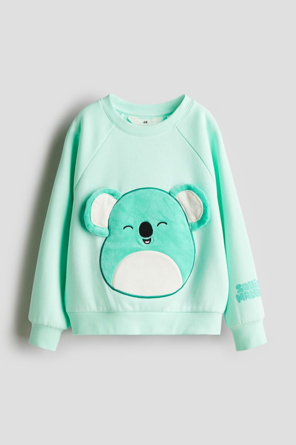 H&M Толстовка с контрастным принтом, мятно-зеленый