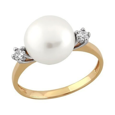 Кольцо из золота с жемчугом