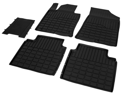 Коврики в салон автомобиля Rival для Hyundai Sonata VII LF поколение рестайлинг седан 2017-2019/Kia Optima IV поколение седан 2016-2020, литьевой полиуретан, 5 частей, 62807001