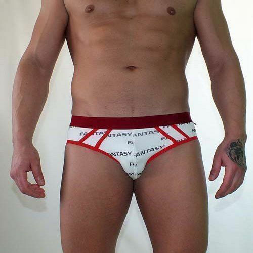 Трусы мужские брифы белые  с надписями Van Baam 38116