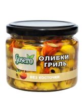 Оливки зеленые Sosero на гриле, 290 г