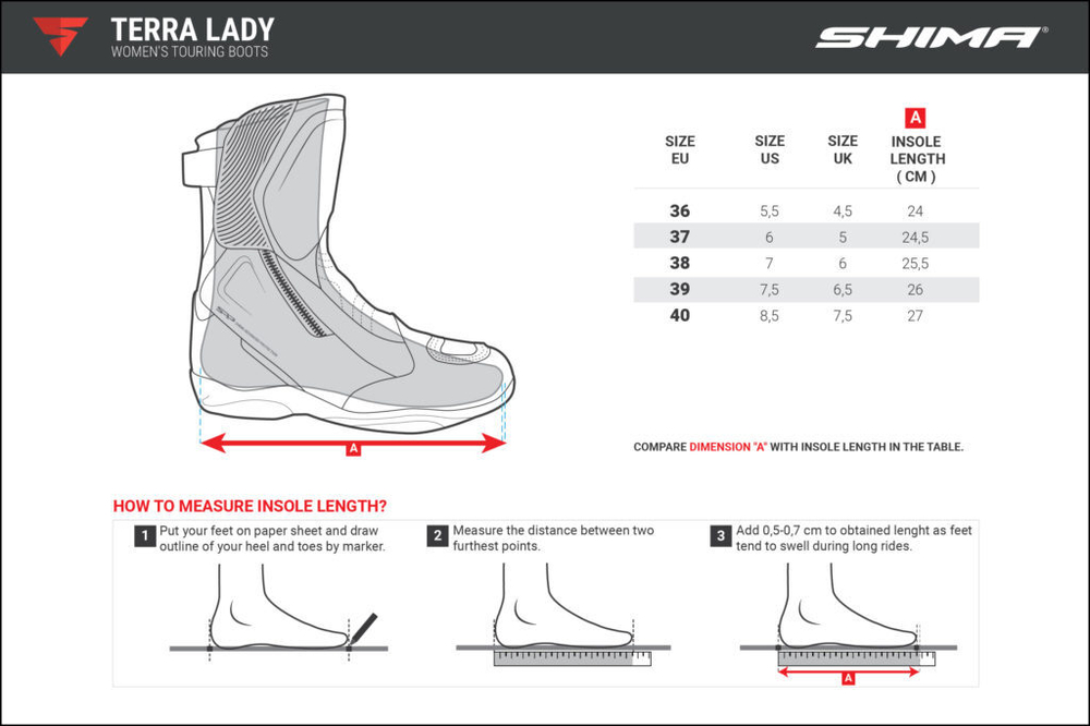 ботинки SHIMA TERRA LADY BLACK