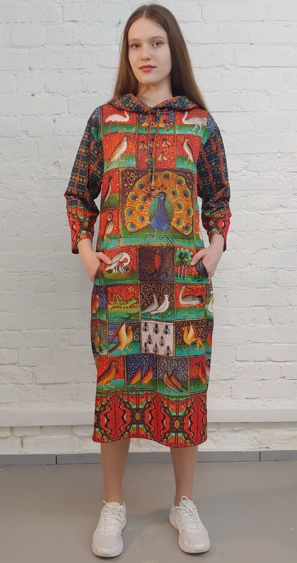 Платье "Бестиарий с павлином"