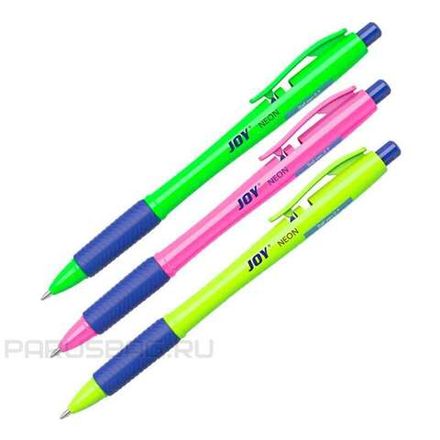 Ручка шариковая автоматическая Erich Krause Ultra Glide Technology Joy Neon, синяя, 0.7мм, грип