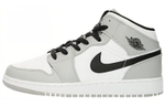 Jordan Air Jordan 1 Mid "LT Smoke Gray" small Dior comfortable all-match non-slip wear-resistant high-top retro basketball shoes GS gray