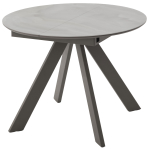 Стол М-City DISAUR Бонжур 100 Оникс Бежевый, стекло, Латте каркас