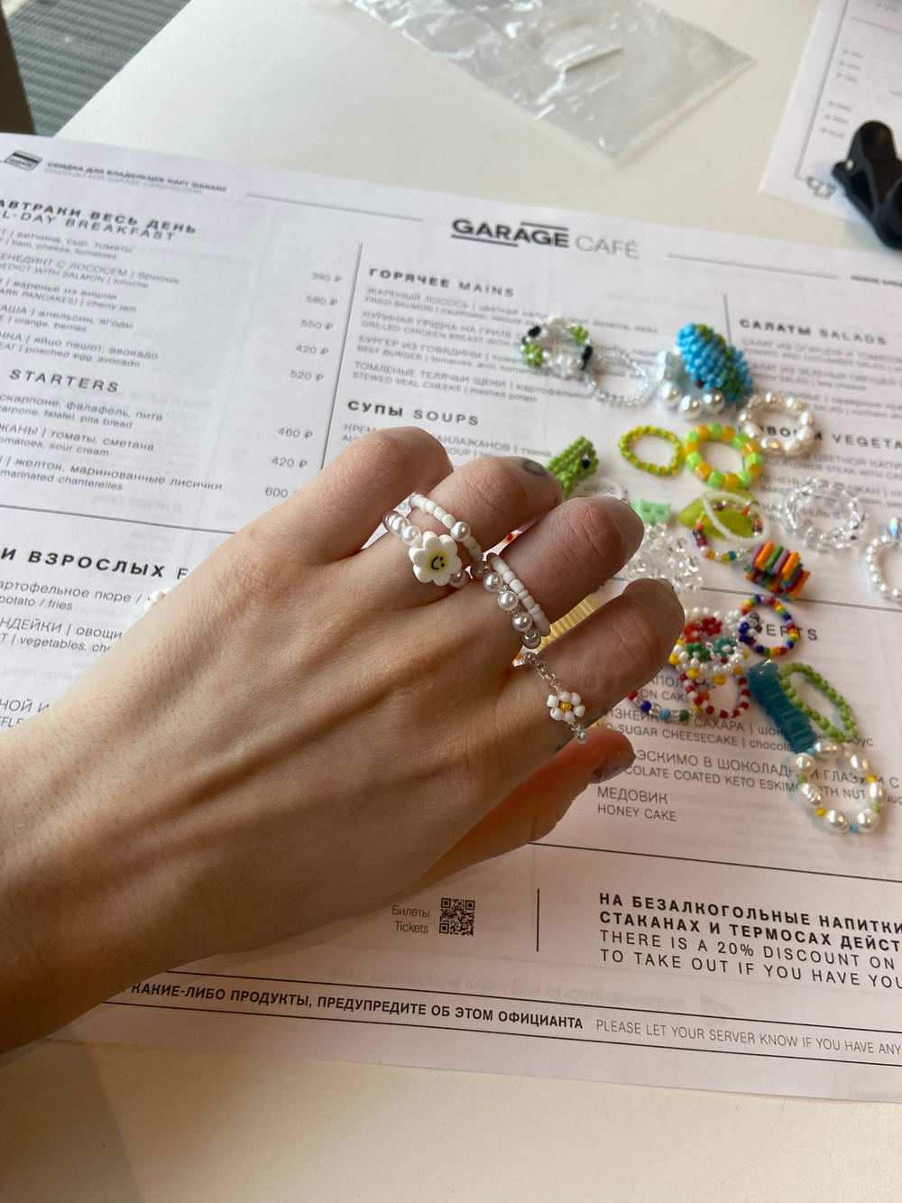 pearl easy rings set