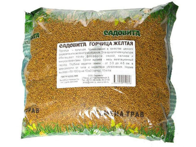 Сидерат Горчица 1кг желтая Садовита