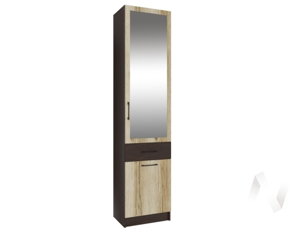 Пенал с зеркалом Прихожая Денвер (венге/дуб делано)