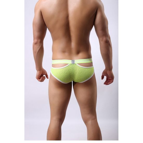 Мужские трусы брифы салатовые Cockon X Lace Brief Salat 6101
