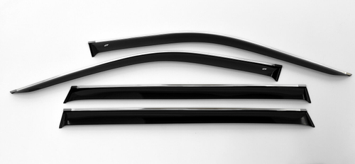 Дефлекторы боковых окон Cobra Tuning на Toyota Highlander (U70) 2020 хромированный молдинг арт.T214720CR