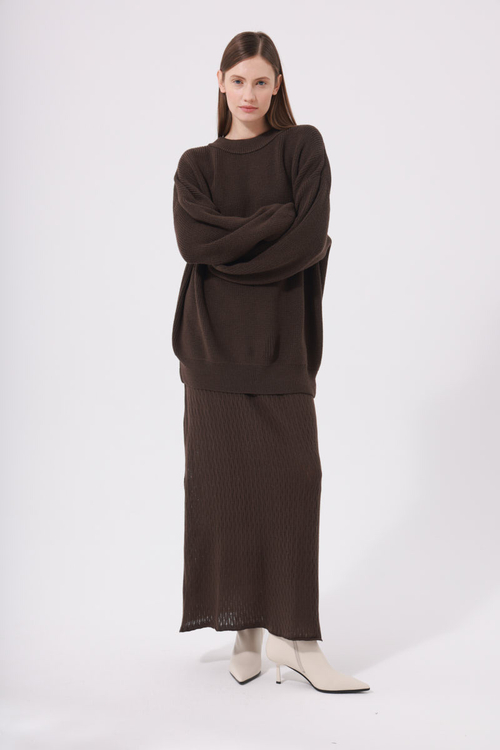 Манишка вязаная, черный