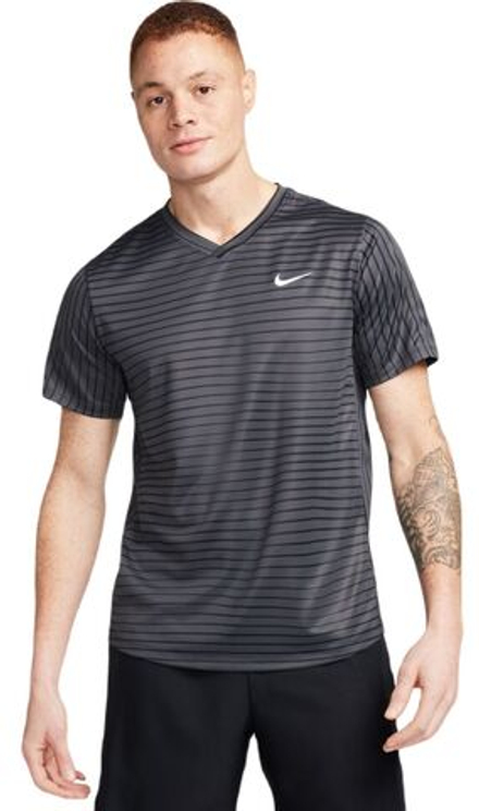 Мужская теннисная футболка Nike Court Dri-Fit Victory Novelty Top - anthracite/white