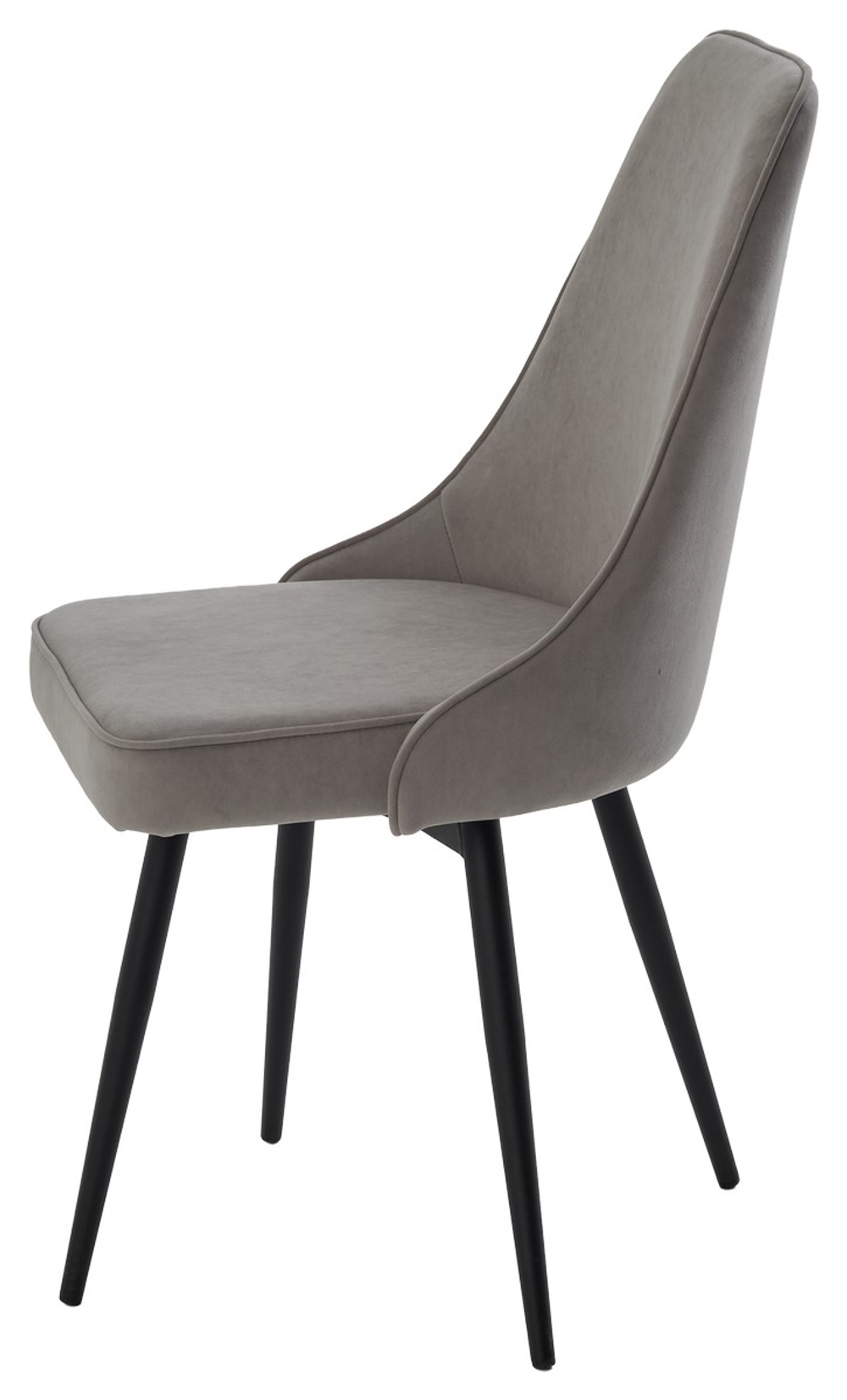 Стул БЕРТИ 360 град. поворот. B22 Серый, велюр / черный каркас, М-City