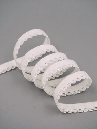 Бельевая резинка шампань ажурная ширина 9 мм с учетом фестона