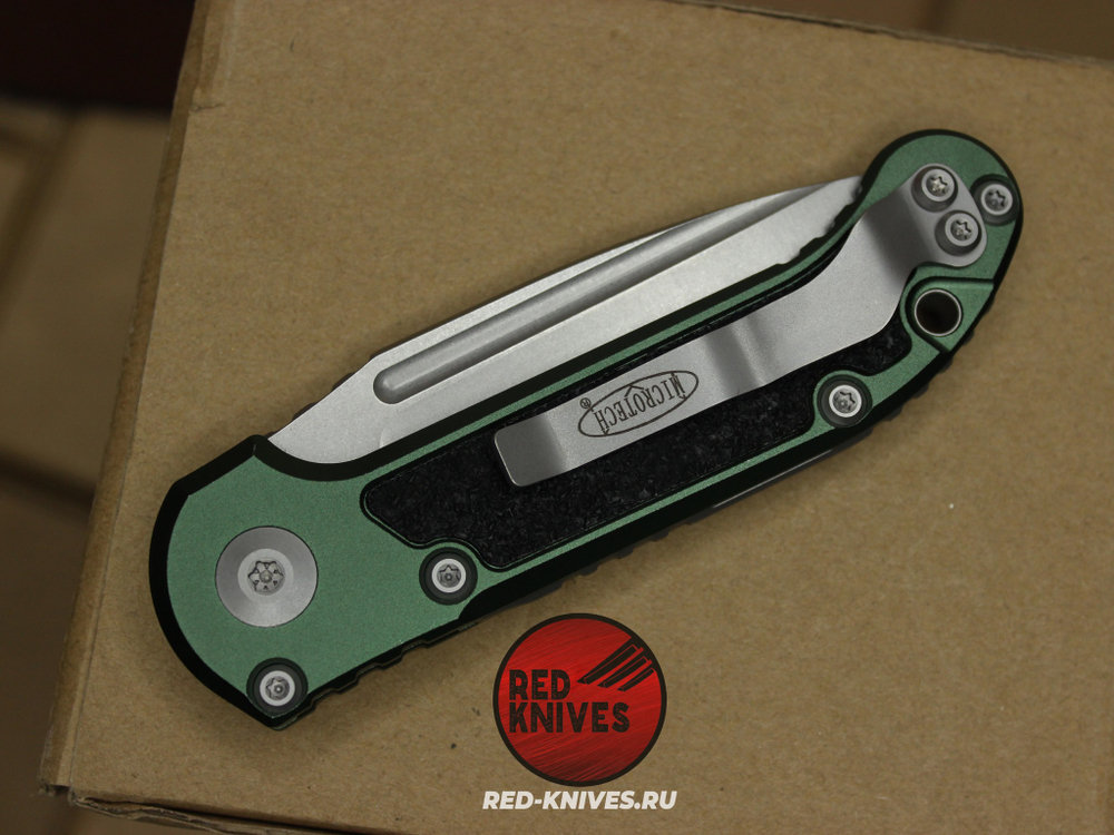 Нож Microtech GRN LUDT Gen III Standard S/E - клинок серый, зеленая рукоять
