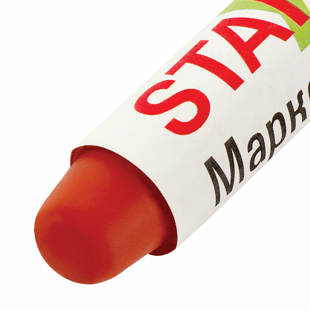 Маркер для промышленной маркировки STAFF ПМ-100 твердый бордовый -20 до +40С (6 штук в упаковке)