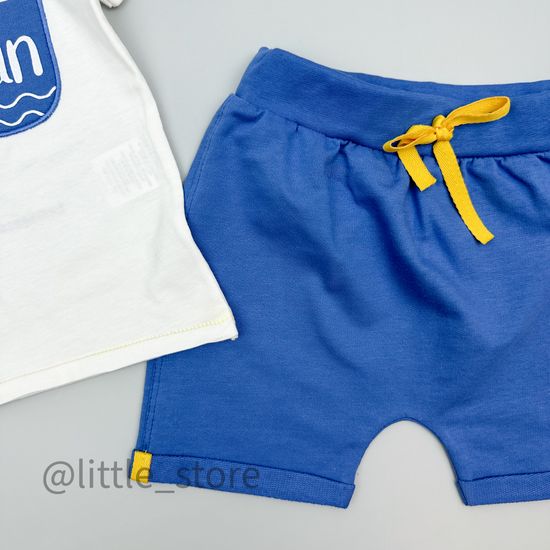 Комплект хлопковый "Fun" белый/синий