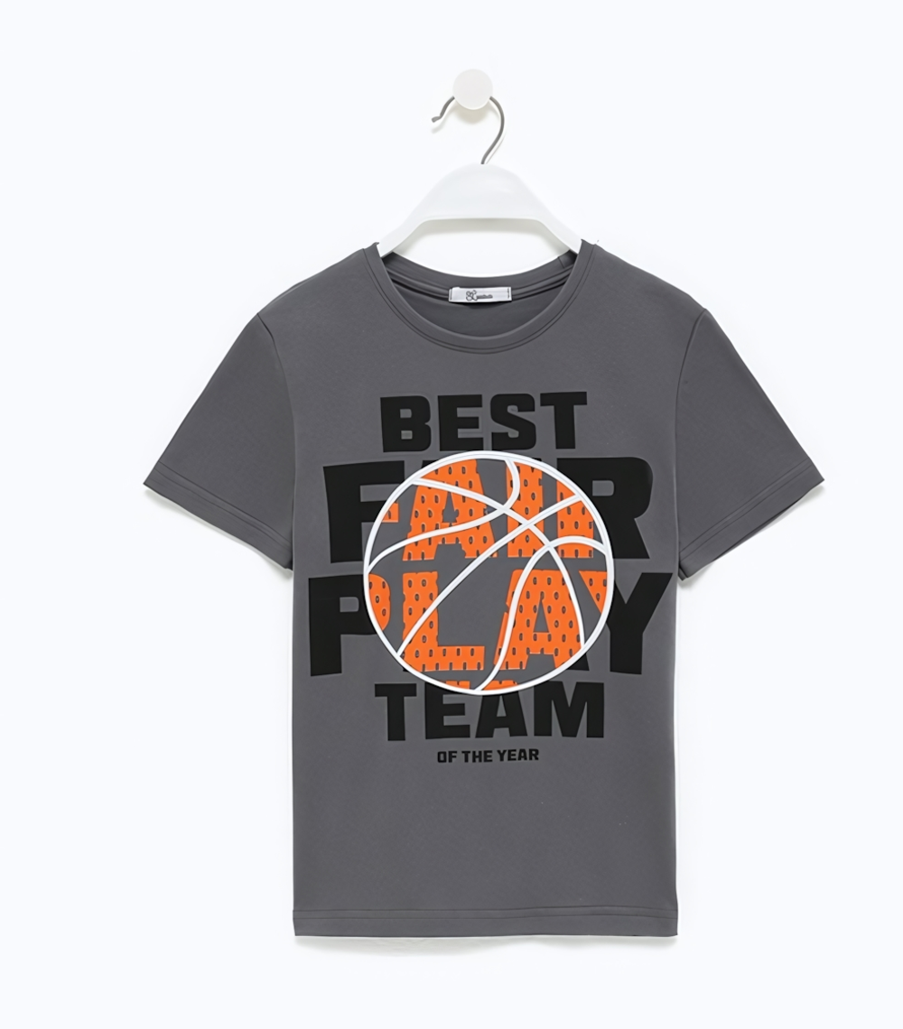 Футболка для мальчиков, серый, 5-78-4, р. 146 см, 9588794 (Luneva), 1 шт.