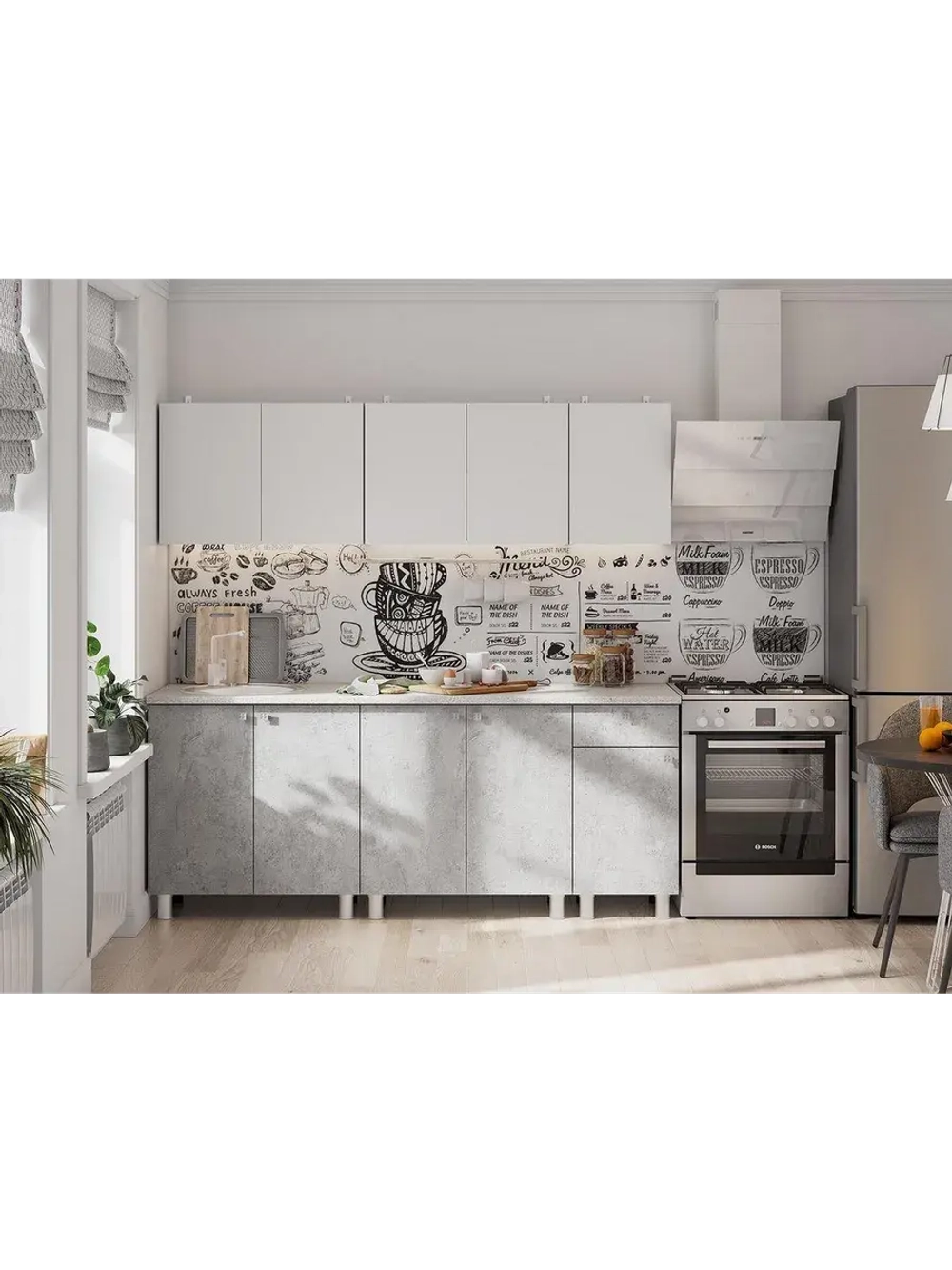 Кухонный гарнитур 160 модульный 200х200 см ТИП-1