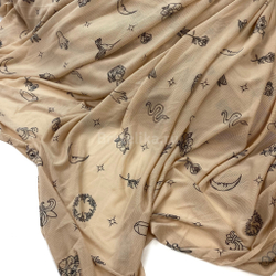 Сетка эластичная телесная с эффектом тату