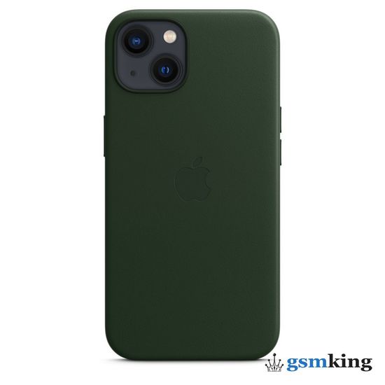 Apple Leather Case with MagSafe iPhone 13 Sequoia Green «Зелёная секвойя» MM173ZE/A