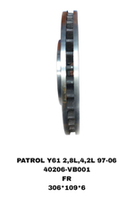 ТОРМОЗНЫЕ ДИСКИ PATROL Y61 1997-2010 2,8L 4,2L FR