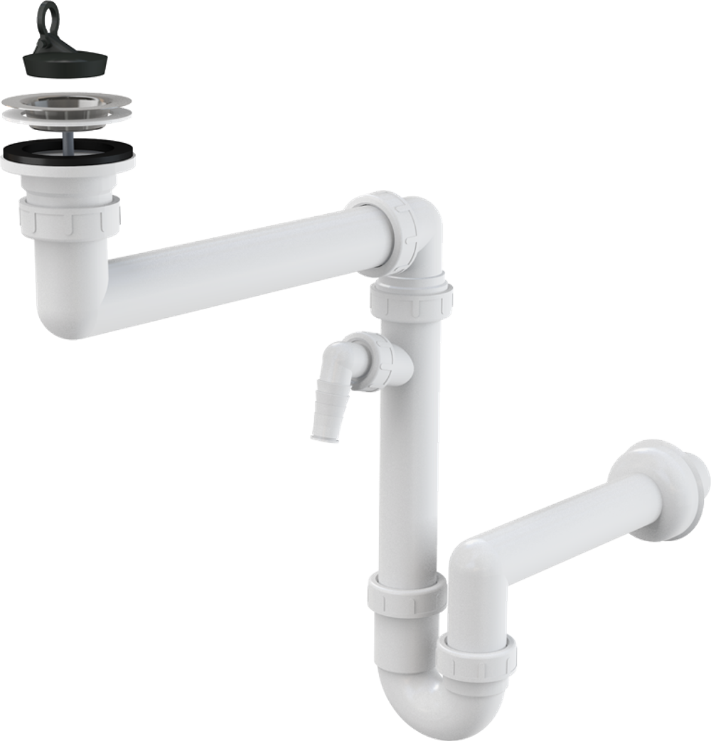 Сифон A870P-DN40 для мойки пластик