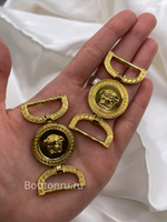 Декоративная пряжка Верс. золотистая с подвижными элементами