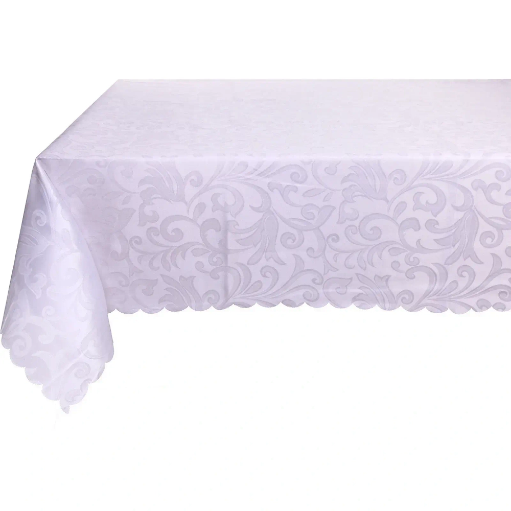 Скатерть 148*180 см «Классика», вьюнок, цвет белый