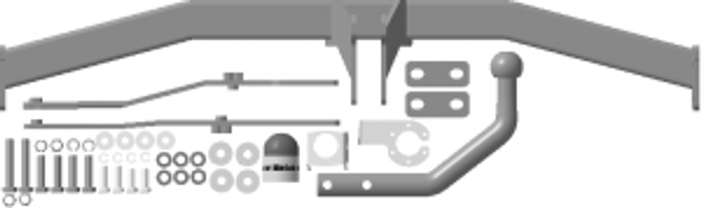 Фаркоп Motodor Renault Megane (оцинк. Шар) арт.91708-A