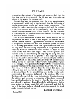 Political parties. a sociological study of the oligarchical tendencies of modern democracy | Robert Michels