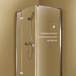 Боковая часть Roca Metropolis 700x1950, прозрачное стекло, профиль xром MP3507012M