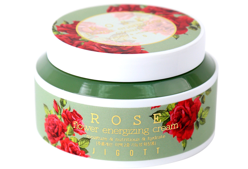 JIGOTT Крем для лица РОЗА ROSE Flower Energizing Cream, 100 мл