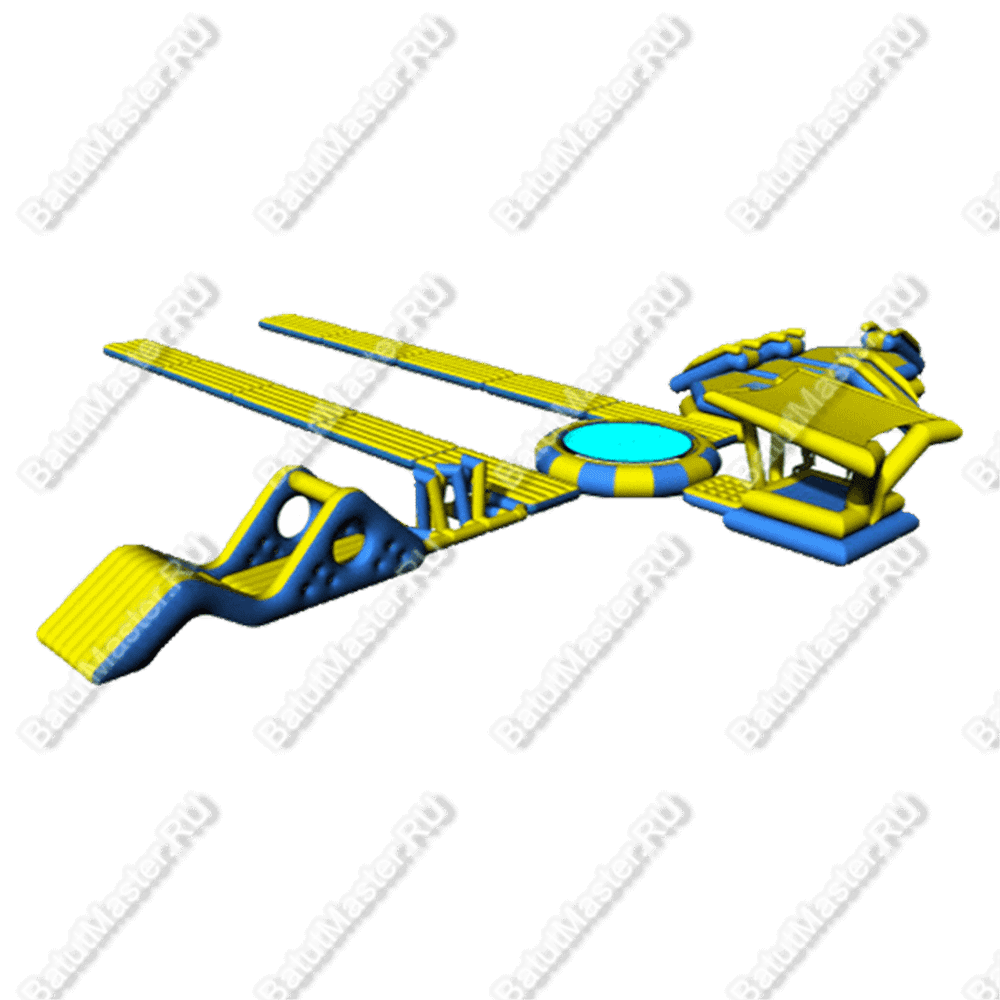 Коммерческий аквапарк на воде «Водный мир» 36×28×3 м