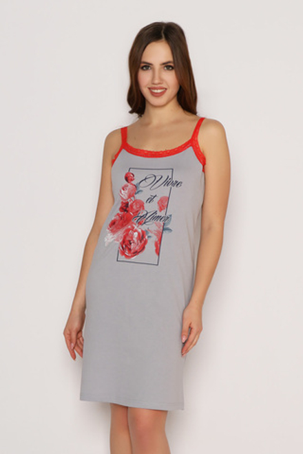 Сорочка "ЦВЕТЫ" модель СН 0038 кулирка