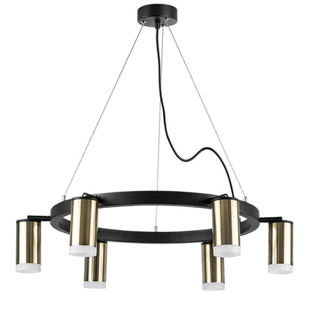 LR0163160 Люстра RULLO 6х50W GU10 ЧЕРНЫЙ/БРОНЗА (571016+214431-6+202430-6)