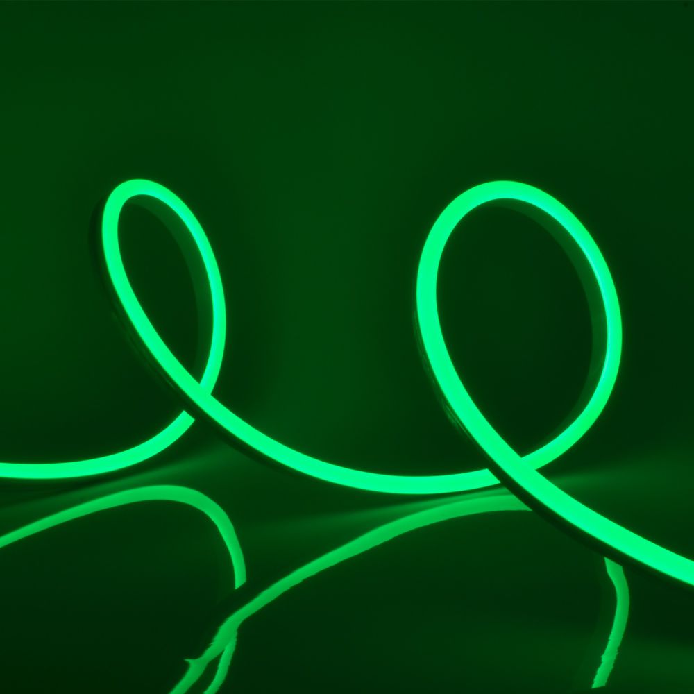 ULS-N21-2835-120LED-m-8mm-IP67-220V-8W-m-50M-GREEN Светодиодная гибкая герметичная лента. NEON. Бобина 50 м. Зеленый свет. TM Uniel.