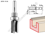 ЗУБР 19x26мм, хвостовик 8мм, фреза пазовая прямая с верхним подшипником