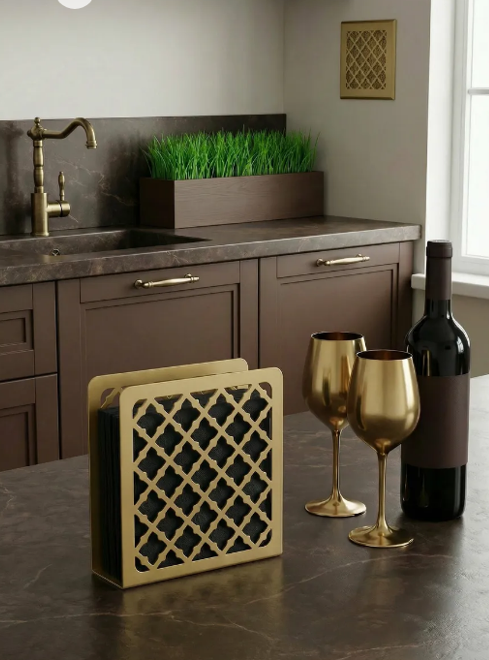 Вентиляционная Решетка РП Готика 200х200 Золото