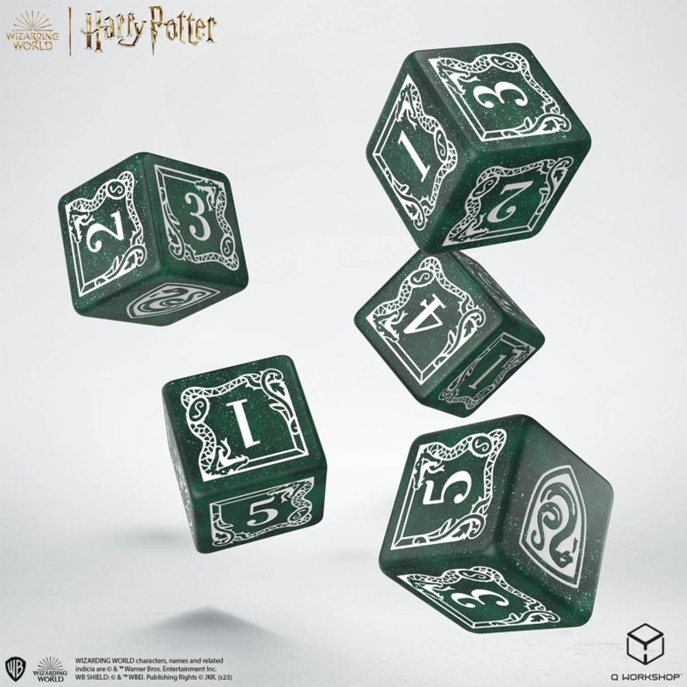 Набор кубиков с мешочком для хранения Harry Potter. Slytherin Dice&Pouch