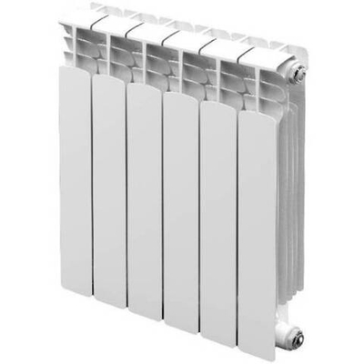 Радиатор биметаллический STOUT Space 500 - 11 секций (подключение нижнее правое, цвет белый)