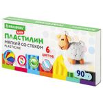 Пластилин мягкий восковой BRAUBERG "KIDS", 6 цветов, 90 г, со стеком, 106493