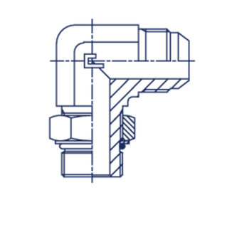 Штуцер FRA90 JIC 1/2 - UNF 9/16