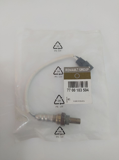Датчик кислородный верхний с белой изоляцией 7700103504 Renault Logan, Sandero