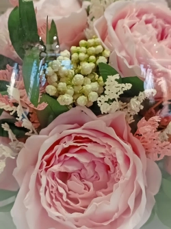 натуральные пионы в стекле, вакуум