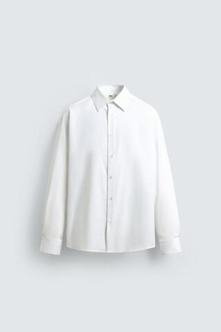 ZARA РУБАШКА КЛАССИЧЕСКОГО КРОЯ, БЕЛЫЙ