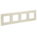 SKANDY Рамка 4-местная SK-F24B стекло беж. IEK